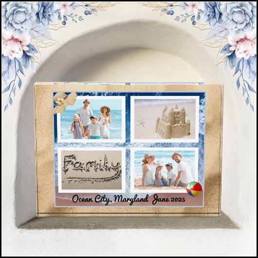 Familie Strand Vakantie Fotoblok Keepsake