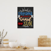  familie strandreis poster (Keuken)