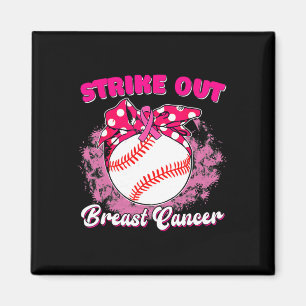 Familie Strike Out Borstkanker Bewustzijn Baseball Magneet