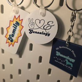 Familie, stripboek pop design sleutelhanger
