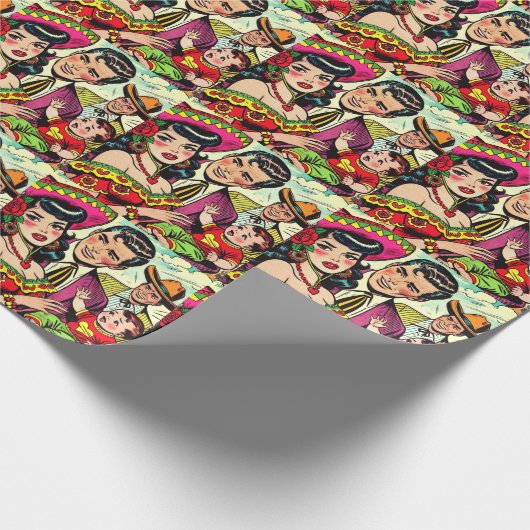  familie stripverhalen cadeaupapier (Hoek)