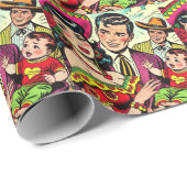  familie stripverhalen cadeaupapier (Rol Hoek)