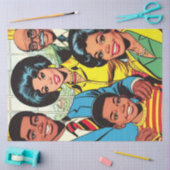  familie stripverhalen tissuepapier (Craft)