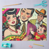 familie stripverhalen tissuepapier (Craft)