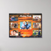 Familie Sunset Collage 2584 Art Canvas Afdruk (Voorkant)