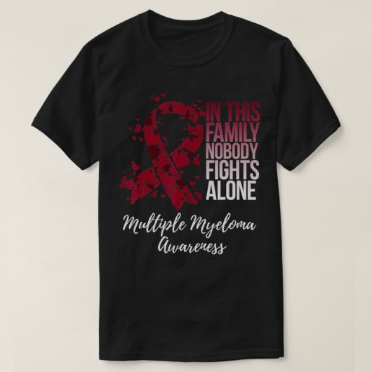 Familie Support Multiple Myeloma Bewustheid T-shirt (Design voorkant)