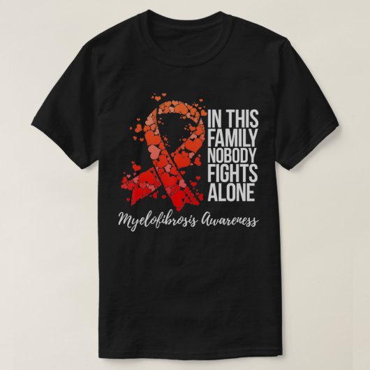 Familie Support Myelofibrose Bewustheid T-shirt (Design voorkant)