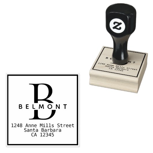 familie surname return address rubberstempel (Gestempeld)