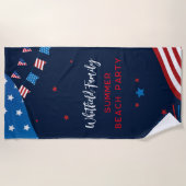 Familie Swag Tropische Vakantie Custom Matching Strandlaken (Voorkant)