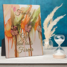 "Familie" Tafelblad Plaque met Ezel