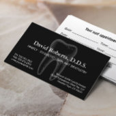 Familie Tandarts Plain Zwart Tandheelkundige Afspr Afsprakenkaartje