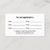 Familie Tandarts Plain Zwart Tandheelkundige Afspr Afsprakenkaartje (Achterkant)