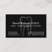 Familie Tandarts Plain Zwart Tandheelkundige Afspr Afsprakenkaartje (Voorkant)