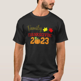 Familie Thanksgiving 2023 matching herfst kalkoen  T-shirt