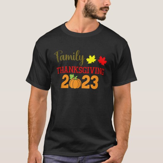 Familie Thanksgiving 2023 matching herfst kalkoen  T-shirt (Voorkant)