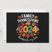 Familie Thanksgiving 2024 Dankbaar voor mijn famil Kaart (Voorkant)