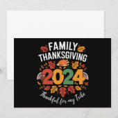 Familie Thanksgiving 2024 Dankbaar voor mijn famil Kaart (Voorkant / Achterkant)