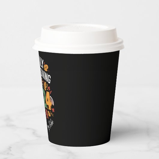 Familie Thanksgiving 2024 Dankbaar voor mijn famil Papieren Bekers (Links)