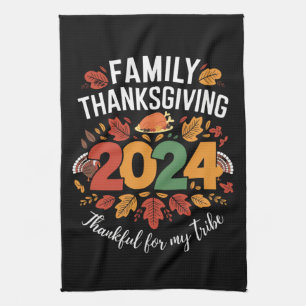 Familie Thanksgiving 2024 Dankbaar voor mijn famil Theedoek