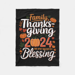 Familie Thanksgiving 2024 Thanksgiving Crew Matchi Fleece Deken