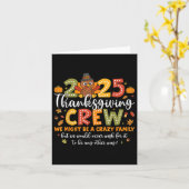 Familie Thanksgiving 2025 Thanksgiving Crew Turkij Kaart (Gele Bloem)