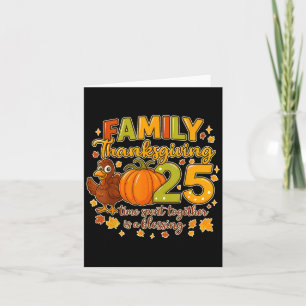 Familie Thanksgiving 2025 tijd samen doorgebracht Kaart