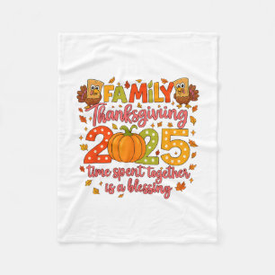 Familie Thanksgiving 2025 Tijd Samen Is Een Fleece Deken