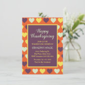 Familie Thanksgiving Aangepaste uitnodiging (Staand voorkant)