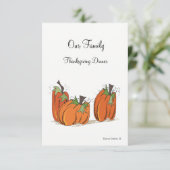 Familie Thanksgiving Binnenuitnodiging Kaart (Staand voorkant)