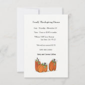 Familie Thanksgiving Binnenuitnodiging Kaart (Achterkant)