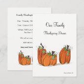 Familie Thanksgiving Binnenuitnodiging Kaart (Voorkant / Achterkant)