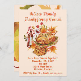 Familie Thanksgiving Brunch Kaart