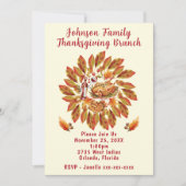 Familie Thanksgiving Brunch Kaart (Voorkant)