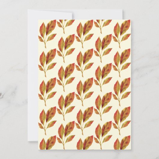 Familie Thanksgiving Brunch Kaart (Achterkant)