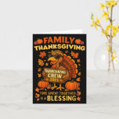 Familie Thanksgiving Crew 2025 Funny Turkije Match Kaart (Gele Bloem)