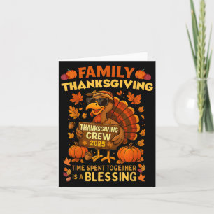 Familie Thanksgiving Crew 2025 Funny Turkije Match Kaart