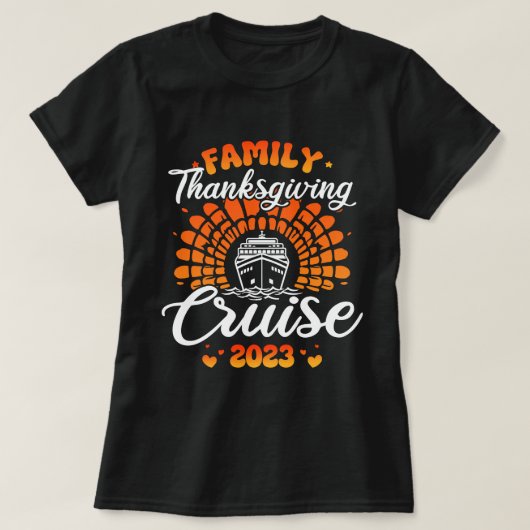 Familie Thanksgiving Cruise 2023 Funny Cruise T-shirt (Design voorkant)