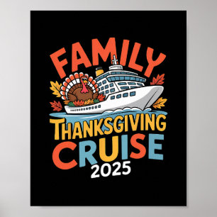 Familie Thanksgiving Cruise 2025 Vakantietrip Schi Poster