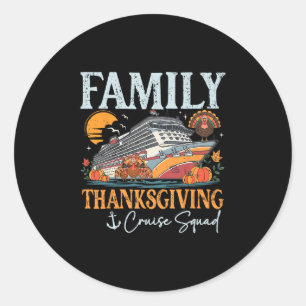 Familie Thanksgiving Cruise Squad Turkije Matching Ronde Sticker