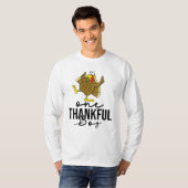 Familie Thanksgiving Dag Turkije een dankbare jong T-shirt (Voorkant volledig)