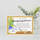 Familie Thanksgiving Feast Diner Uitnodiging (Staand voorkant)