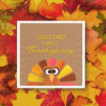 Familie Thanksgiving Gepersonaliseerd Papier serve