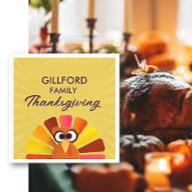 Familie Thanksgiving Gepersonaliseerd Papier serve