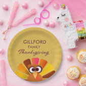 Familie Thanksgiving gepersonaliseerd Papieren Bordje (Feest)