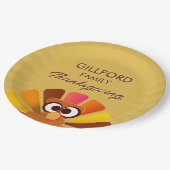 Familie Thanksgiving gepersonaliseerd Papieren Bordje (Gekanteld)