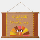 Familie Thanksgiving Gepersonaliseerde muur Hangend Wandkleed (Voorkant)