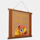 Familie Thanksgiving Gepersonaliseerde muur Hangend Wandkleed (Gebogen)