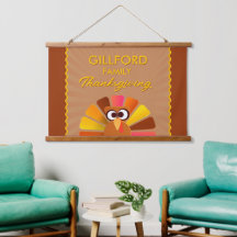 Familie Thanksgiving Gepersonaliseerde muur