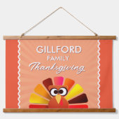 Familie Thanksgiving Gepersonaliseerde muurophangb Hangend Wandkleed (Voorkant)
