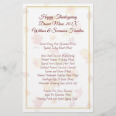 Familie Thanksgiving menu Keuken naam menu (Voorkant)